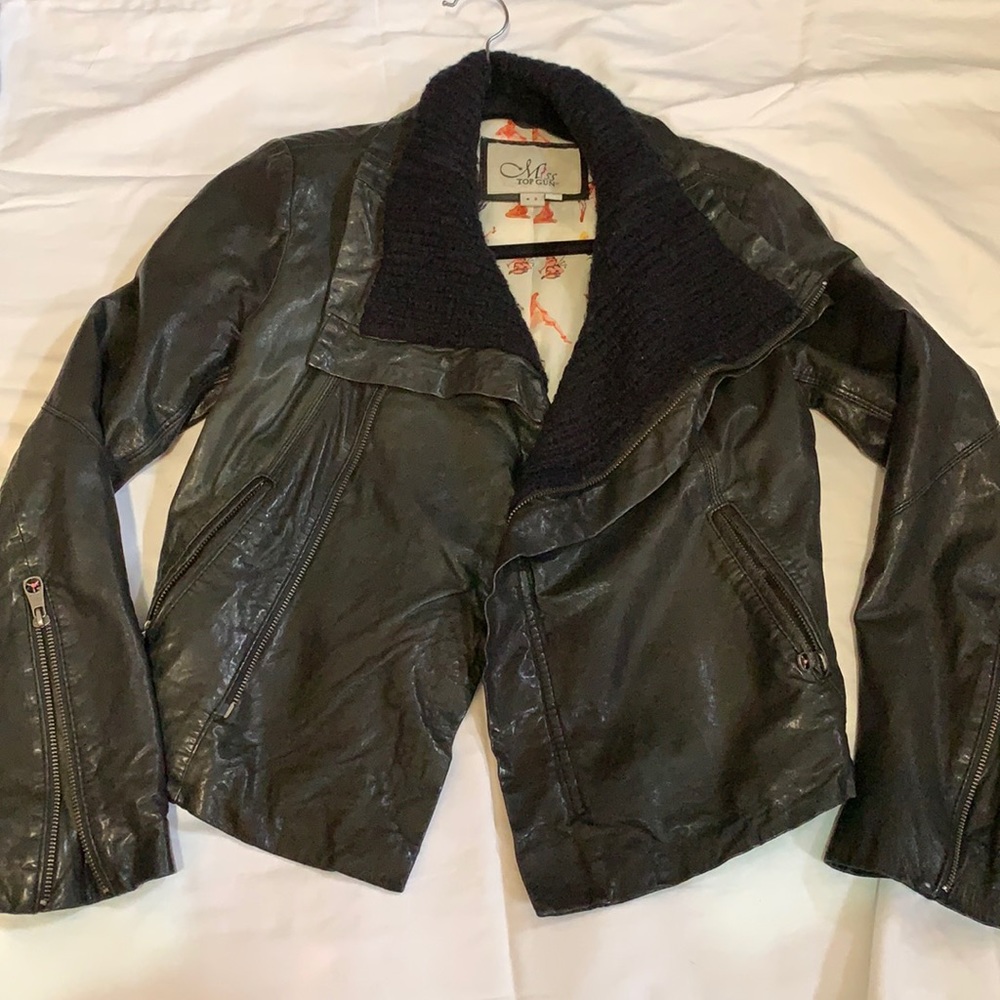 Miss top gun leather jacket